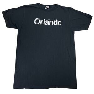 Bay Island Sportswear Orlando Tee Shirt Black Short Sleeve Crew Neck Medium